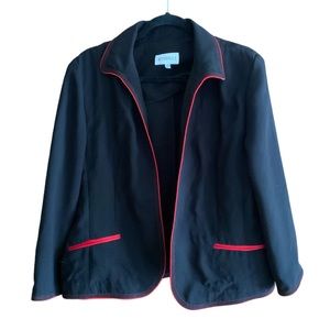 Studio I 1 black and red suit jacket blazer 18